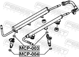 Febest MCP-004 O-Ring Fuel Injector