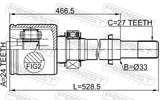Febest 0211-J32VQ25RH Inner CV Joint Right 24X33X27
