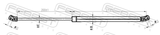 Febest 22117-012 Trunk Gas Strut (With End Damping) L490/380N