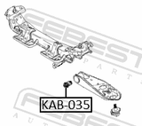 Febest KAB-035 Bushing, Front Lower Control Arm