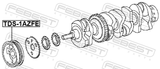 Febest TDS-1AZFE Crankshaft Pulley 1AZFE/2AZFE