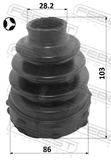 Febest 2515-BOX3DT Boot Inner CV Joint Kit 86X103X28.2