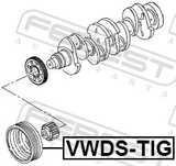 Febest VWDS-TIG Crankshaft Pulley