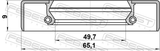 Febest 95GDY-51650909X Oil Seal Rear Hub 49.7X65.1X9