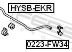 Febest HYSB-EKR Rear Stabilizer Bar Bush D14.8