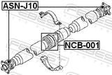 Febest ASN-J10 Cross Shaft Joint, Drive Shaft 24X63