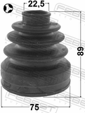 Febest 0515-CWT Boot Inner CV Joint Kit 75X89X22.5