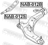 Febest NAB-012B Rear Bushing, Front Control Arm