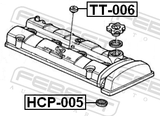 Febest HCP-005 Seal Ring, Spark Plug Tube