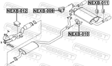 Febest NEXB-009 Exhaust Pipe Mounting Bracket
