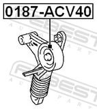 Febest 0187-ACV40 Tension Pulley