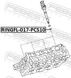 Febest RINGFL-017-PCS10 O-Ring Fuel Injector PCS 10