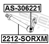 Febest AS-306221 Axle Shaft Bearing 30X62X21