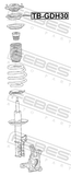 Febest TB-GDH30 Front Shock Absorber Bearing