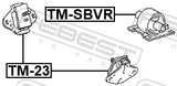 Febest TM-SBVR Rear Engine Mount
