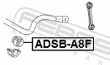 Febest ADSB-A8F Front Stabilizer Bar Bush D28