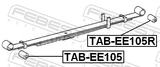 Febest TAB-EE105 Rear Leaf Spring Bushing