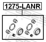 Febest 1275-LANR Rear Brake Caliper Repair Kit (Set For Two Sides)