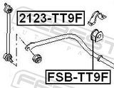 Febest FSB-TT9F Front Stabilizer Bar Bush D20