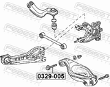Febest 0329-005 Camber Adjusting Eccentric Bolt
