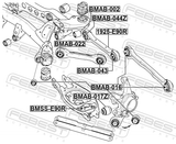 Febest BMSS-E90R Rear Shock Absorber Mounting (Lower)