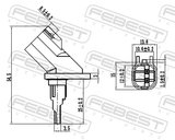 Febest 21606-006 ABS Sensor