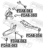 Febest FDAB-080 Rear Knuckle Lower Bushing