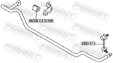 Febest MZSB-CX7D15R Rear Stabilizer Bar Bush D15
