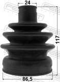 Febest 1217-TER Boot Outer CV Joint Kit 86.5X117X24