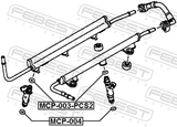 Febest MCP-003-PCS2 O-Ring Fuel Injector PCS 2