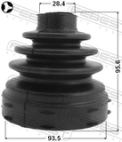 Febest 2515-BOX3T Boot Inner CV Joint Kit 93.5X95.6X28.4