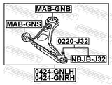Febest 0424-GNLH Left Front Arm
