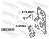 Febest 1690-OM642 Belt Tensioner