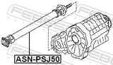 Febest ASN-PSJ50 Propeller Shaft