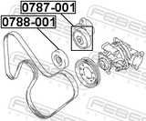 Febest 0787-001 Pulley Tensioner Kit