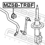Febest MZSB-TRBF Front Stabilizer Bar Bush D19