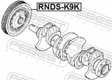 Febest RNDS-K9K Crankshaft Pulley K9K/K4M