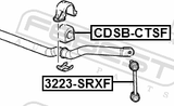 Febest CDSB-CTSF Front Stabilizer Bar Bush D33