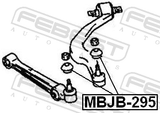 Febest MBJB-295 Lower Ball Joint Boot 38.3X27.3X17