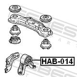 Febest HAB-014 Rear Differential Mount