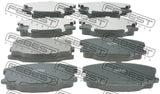 Febest 0401-FEF Pad Kit, Disc Brake, Front - Kit (With Anti Squeal Shim)