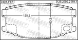 Febest 0401-FEF Pad Kit, Disc Brake, Front - Kit (With Anti Squeal Shim)