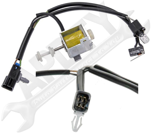 APDTY 035811 Shift Interlock Lock Control Solenoid w/Wiring Harness & Bulb