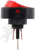 BLACK BODY/ RED OBLONG GLOW ROCKER SWITCH