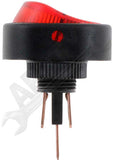 BLACK BODY/ RED OBLONG GLOW ROCKER SWITCH