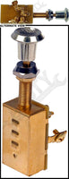 APDTY 97025 Electrical Switches -Push/pull Brass - 3 Position Screw Terminals