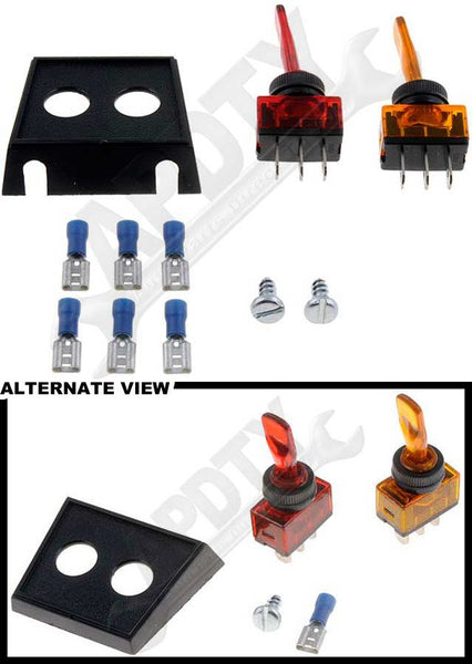 LEVER MULTIPLE TOGGLE KIT 2 SWITCHES: RED & AMBER