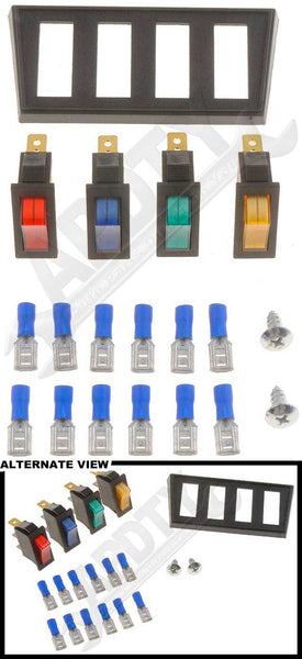 ELECTRICAL SWITCHES - MULTIPLE ROCKER KIT: RED, BLUE, AMBER & GREEN