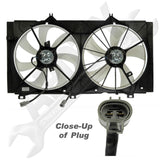 APDTY 732522 Cooling Fan Assembly -Dual Radiator/Condenser Replaces 16361-0H090)