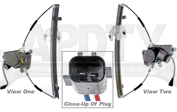 APDTY 112287 Window Motor & Regulator Assembly Front Left Upgraded Cable Style